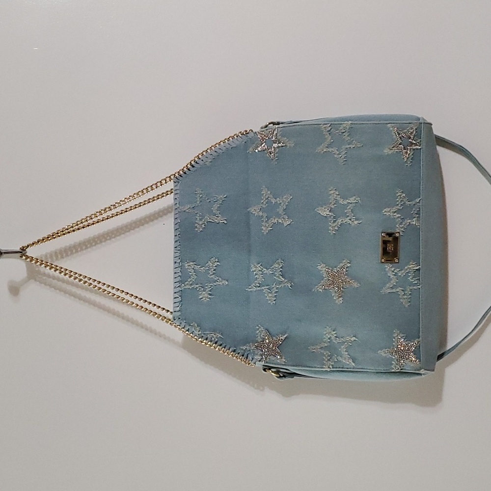 INC. Denim Embellished  gold, silver, star accents